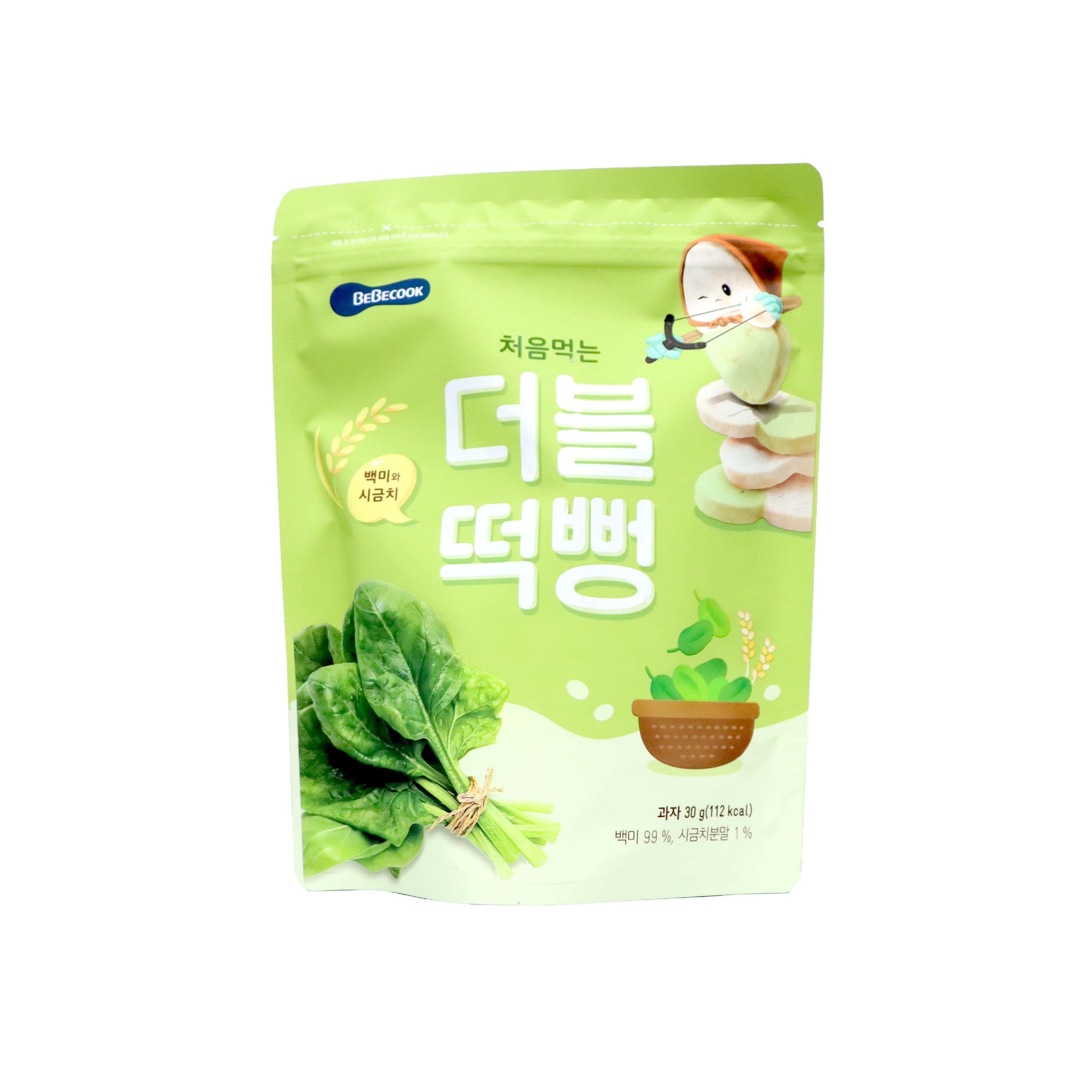 Bebecook Color Rice Rusk Spinach Flavour 30g