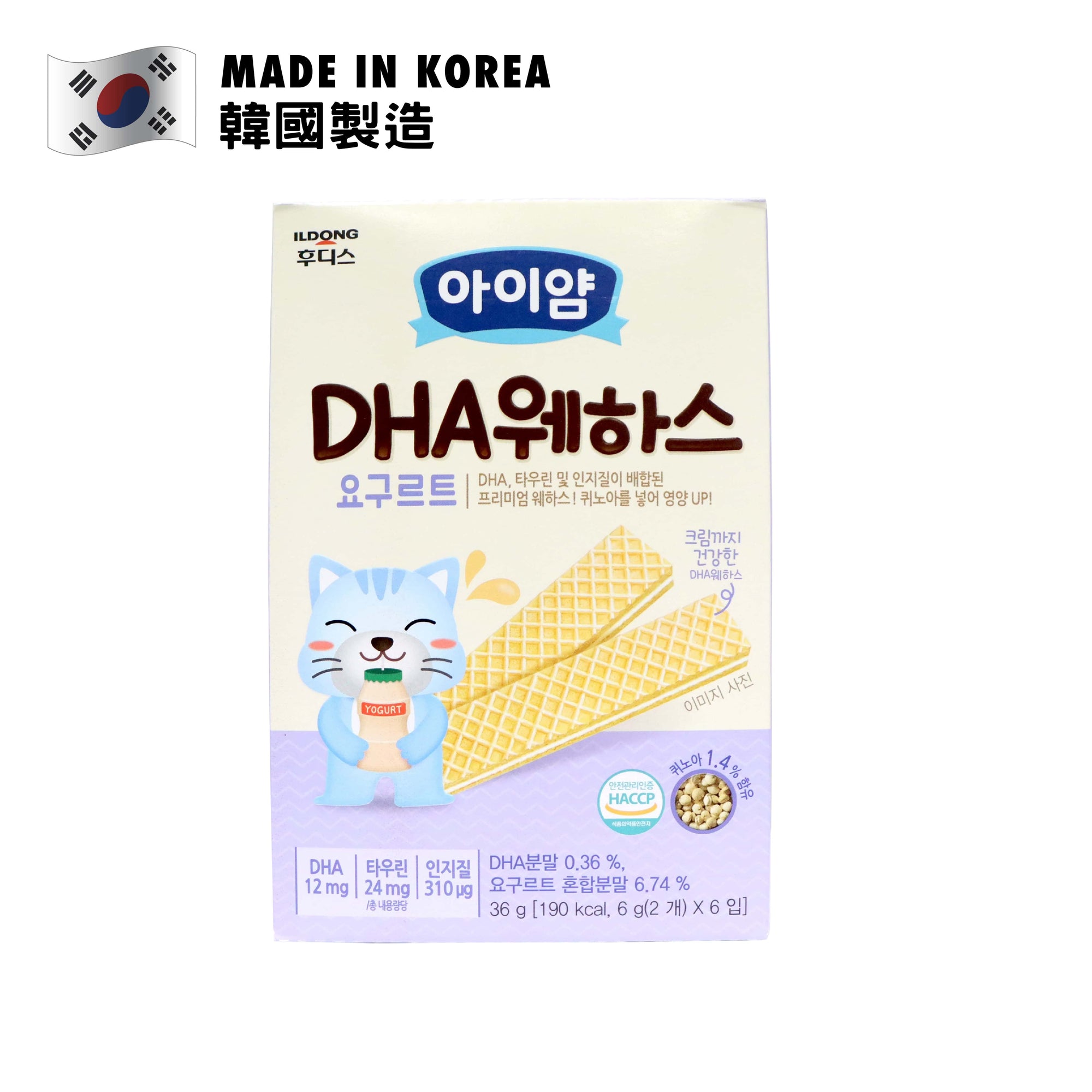 Ildong DHA Quinoa Colostrum Wafer 36g