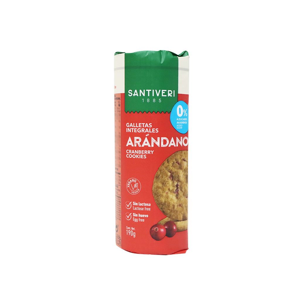 Santiveri Vegan Cranberries Digestive Biscuits 190g