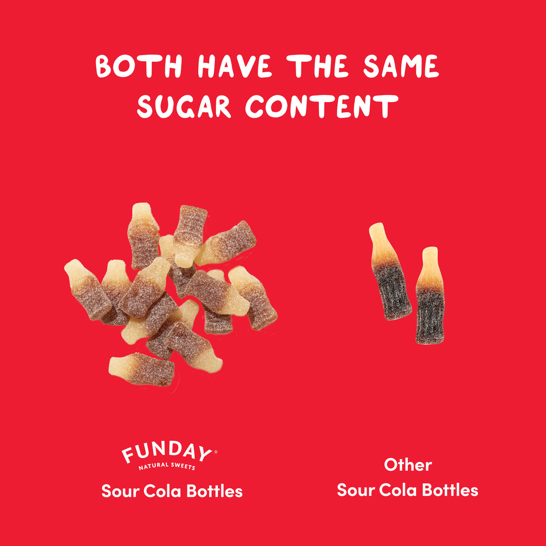 Funday Sweet Sour Cola Bottles 50g