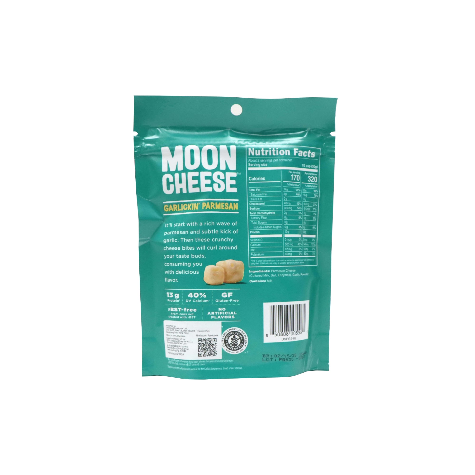 Moon Cheese Garlickin' Parmesan 2oz (56.7g)