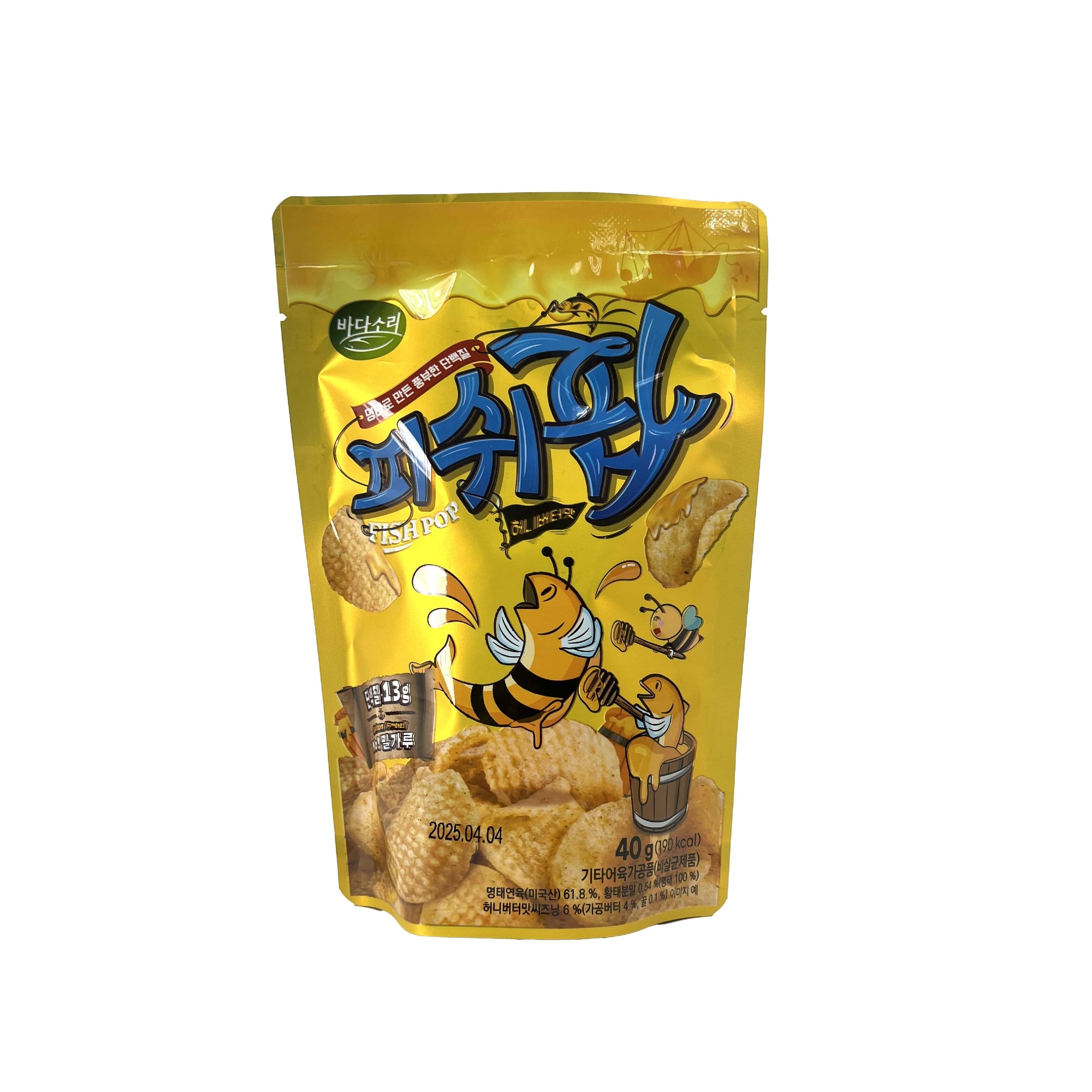 Badasori Fish Pop - Honey Butter Flavour 40g