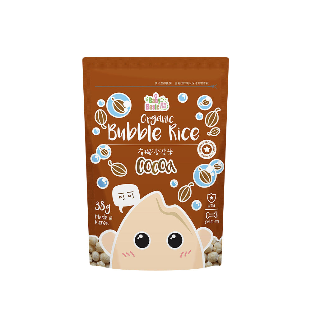 Baby Basic Organic Bubble Rice (Cocoa Flavour) 38g