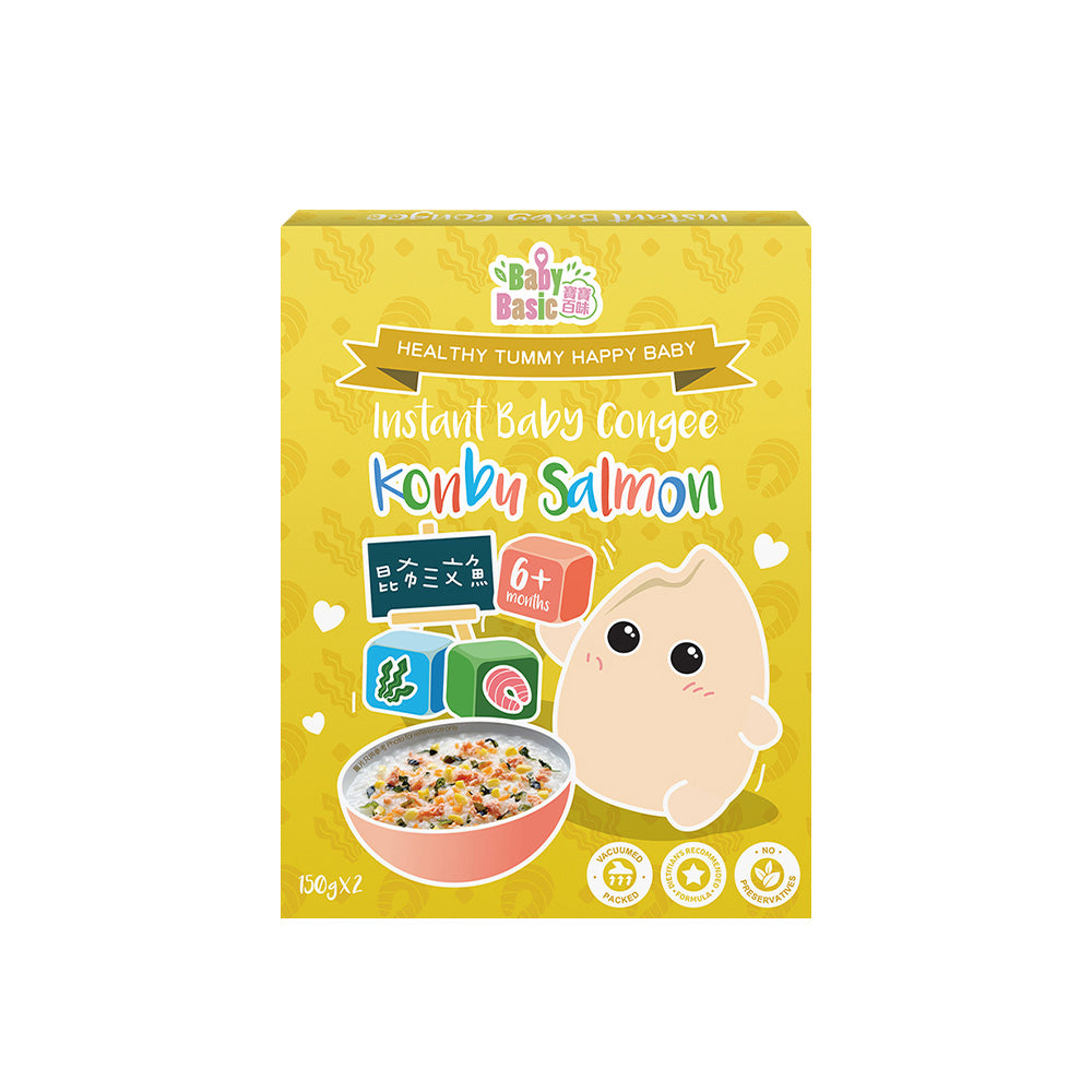 Baby Basic Instant Baby Congee (Konbu Salmon) 150g x 2