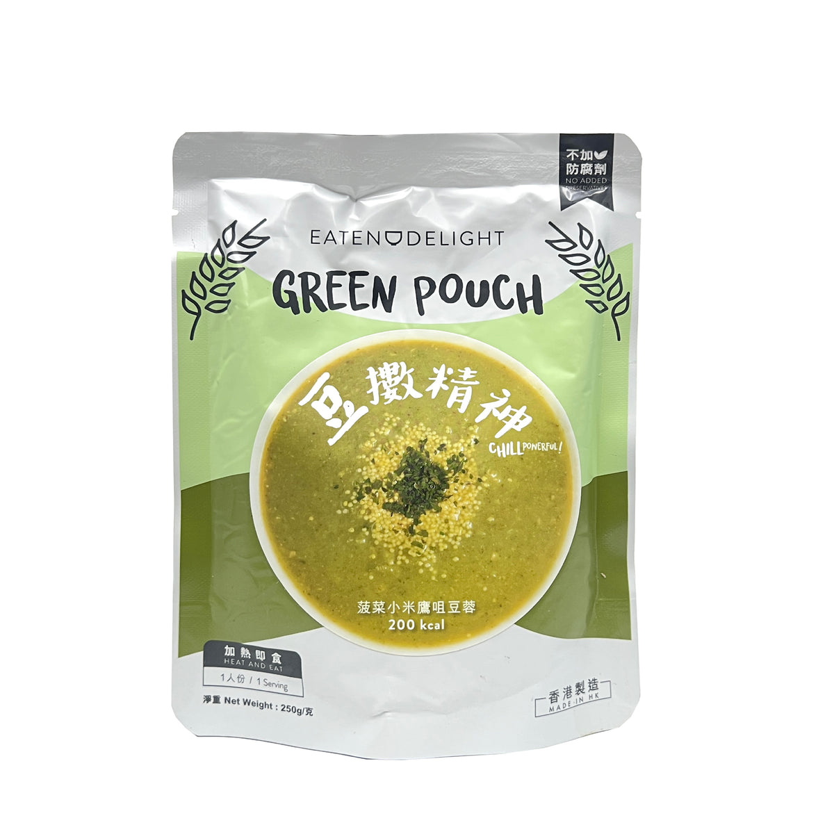 EATEN DELIGHT Green Pouch - Spinach Chickpea Foxtail Millet Porridge 250g