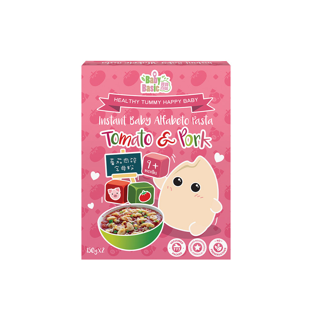 Baby Basic Instant Baby Alfabeto Pasta (Tomato & Pork) 150g x 2