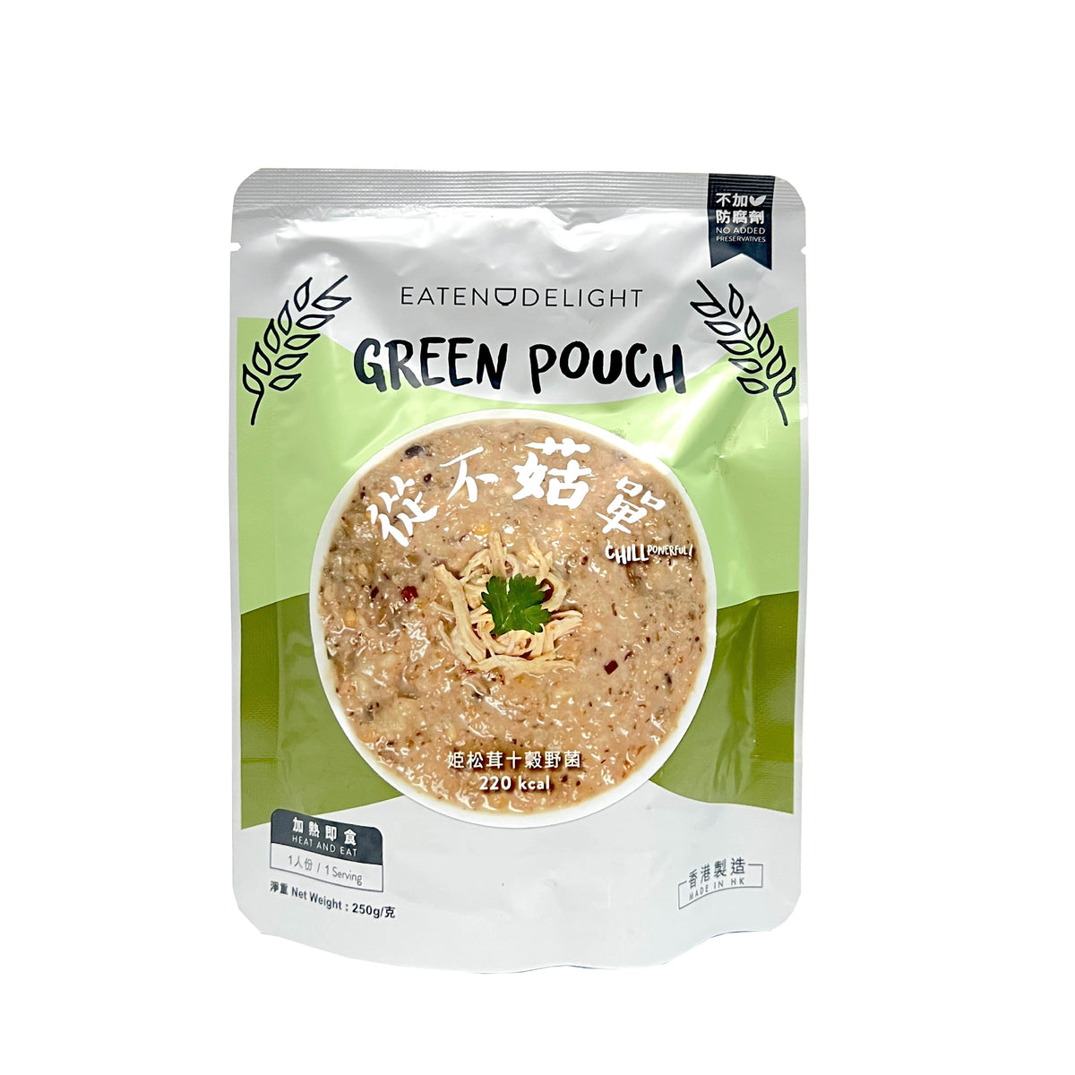 EATEN DELIGHT Green Pouch - Blaze Mushroom and Ten Grain Rice Porridge 250g