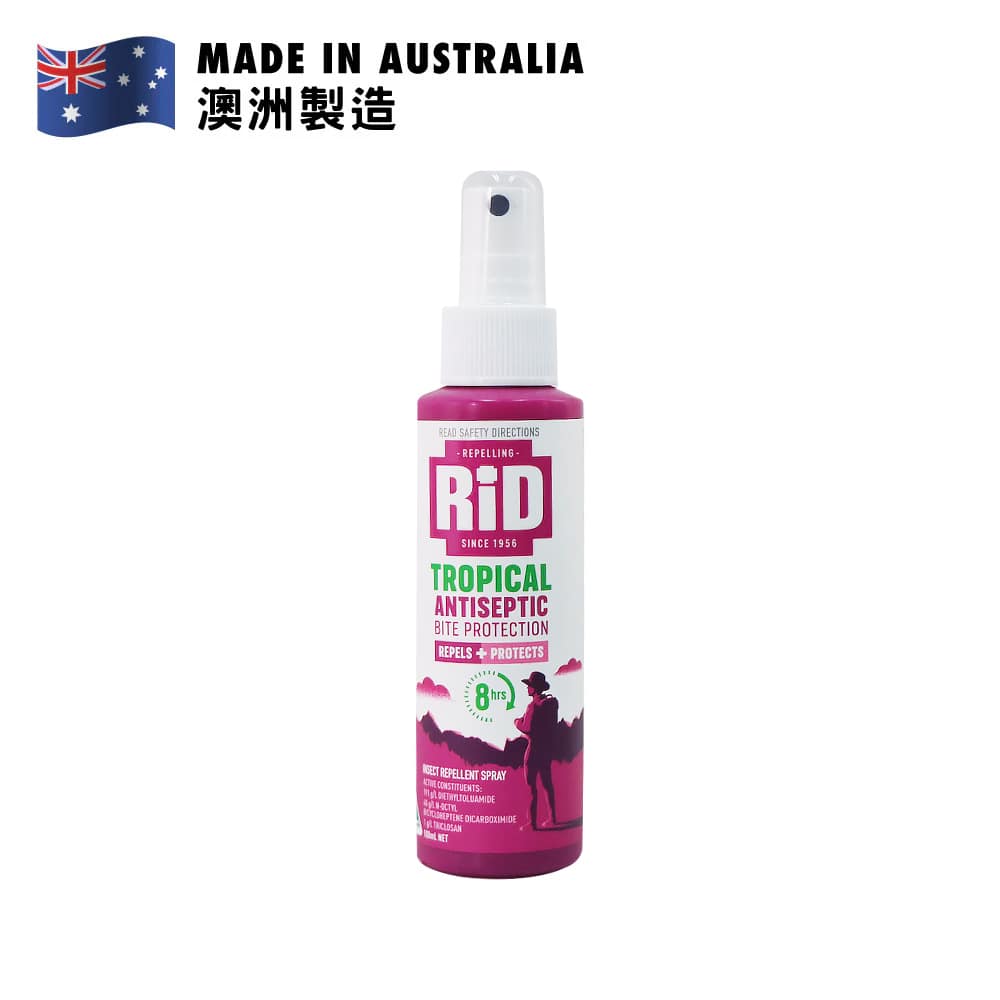 Rid Tropical Strength Antiseptic Insect Repellent Pump Spray 100ml