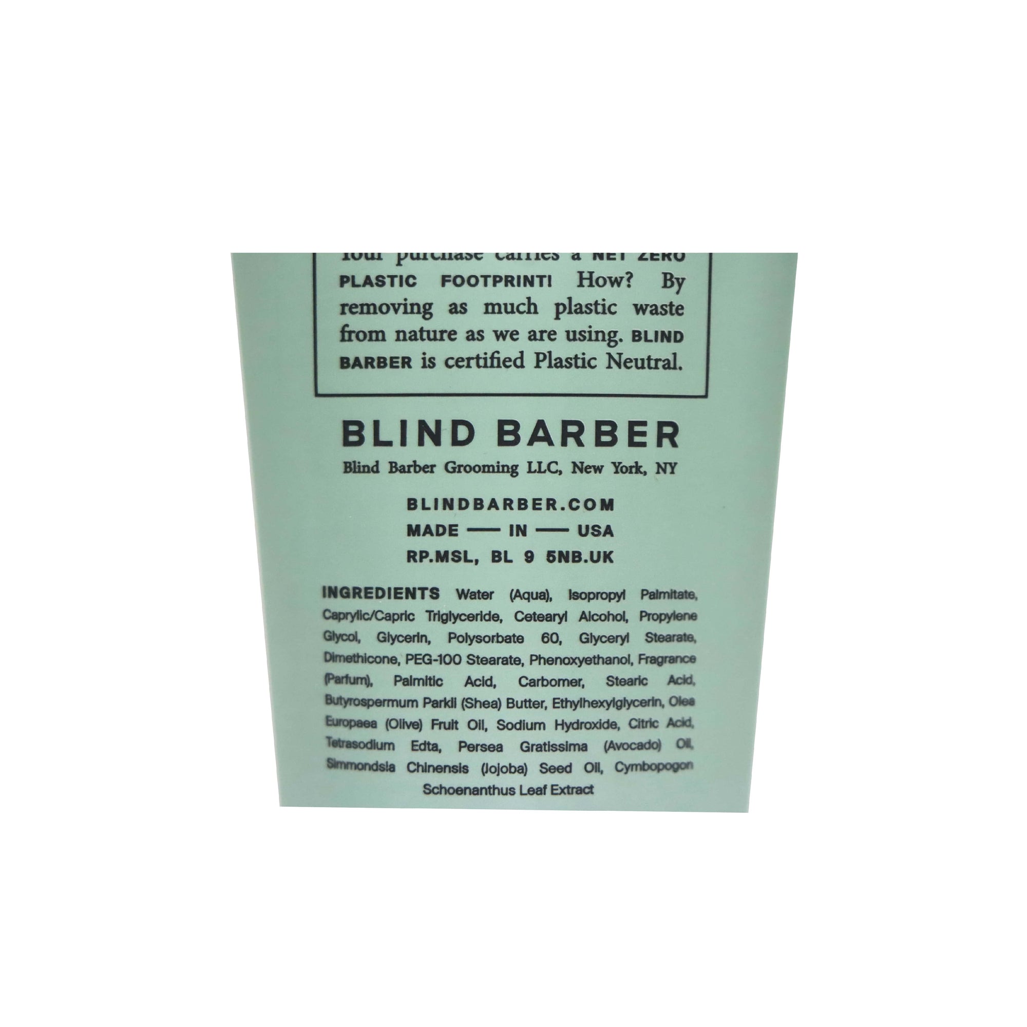 Blind Barber Lemongrass Tea Daily Hand Moisturiser 75ml