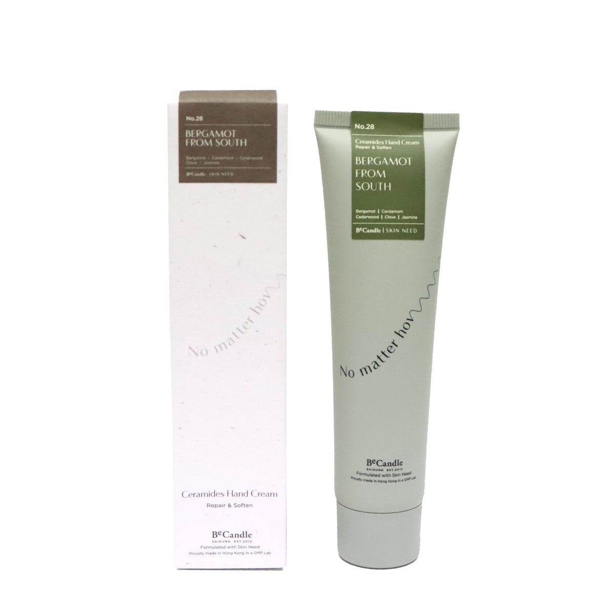 BeCandle x Skin Need Ceramides Hand Cream - No.28 Bergamot From South 60ml