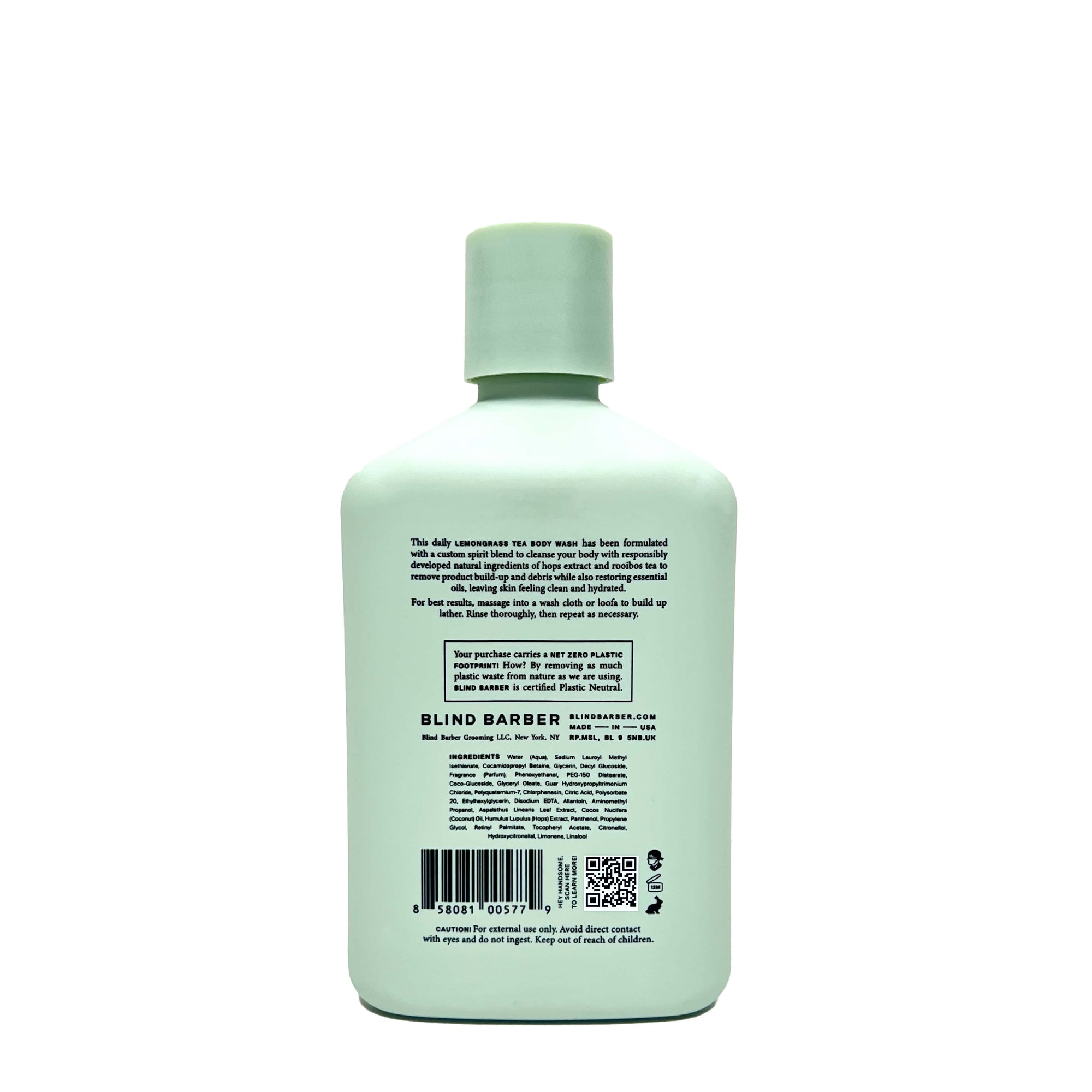 Blind Barber Lemongrass Tea Body Wash 350ml