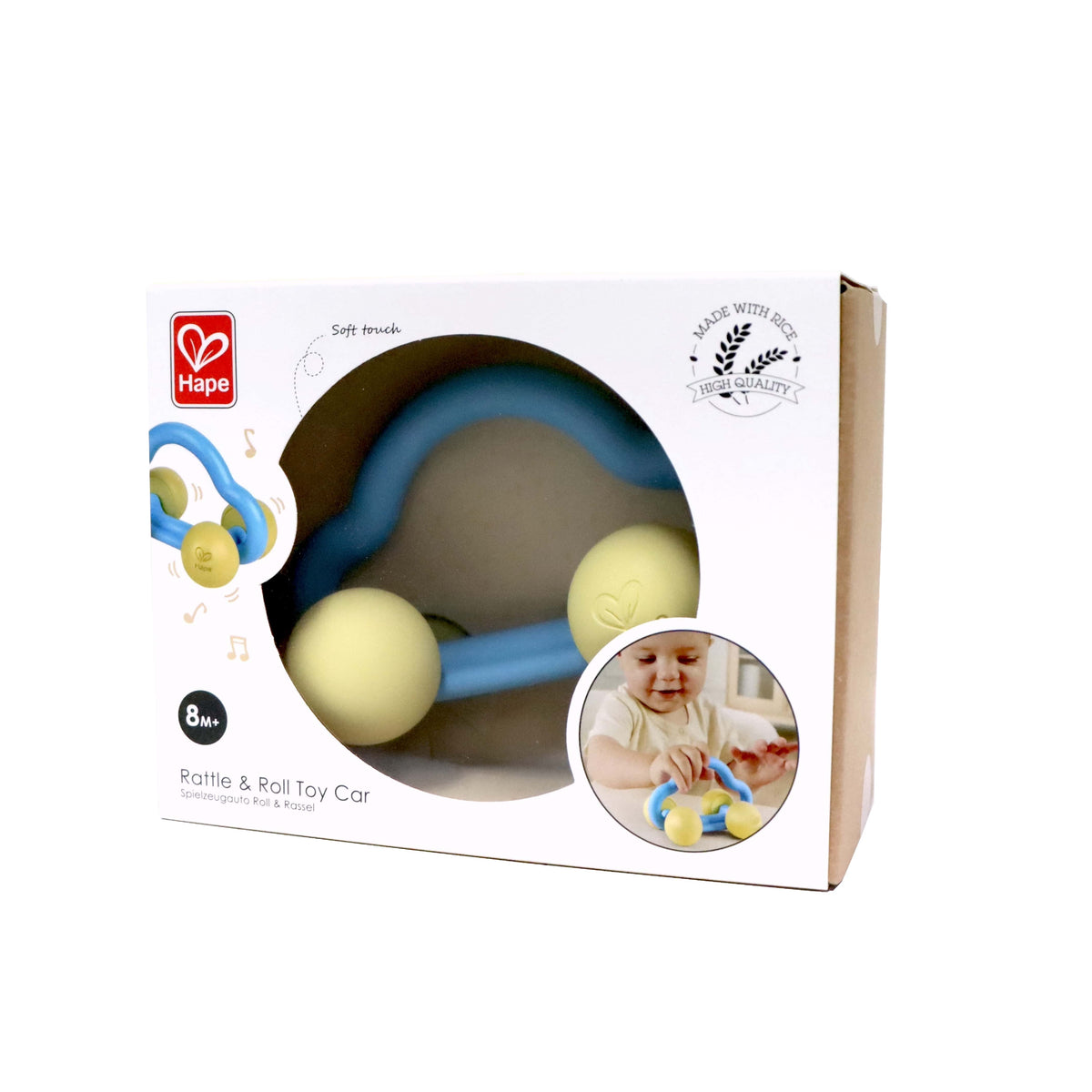 Hape Toys - Rattle &amp; Roll Toy Car (8M+)