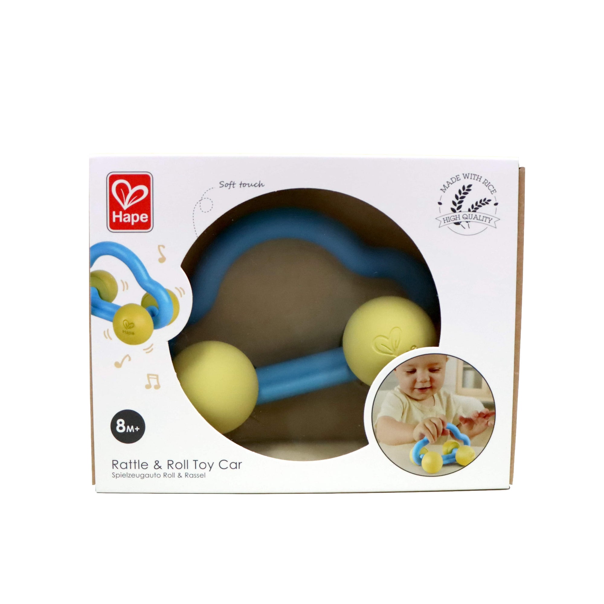 Hape Toys - Rattle & Roll Toy Car (8M+)