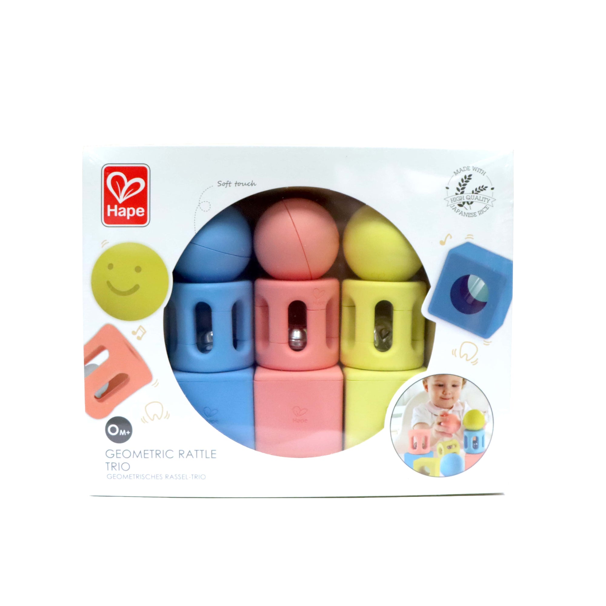 Hape Toys - Geometric Rattle Trio (0M+)