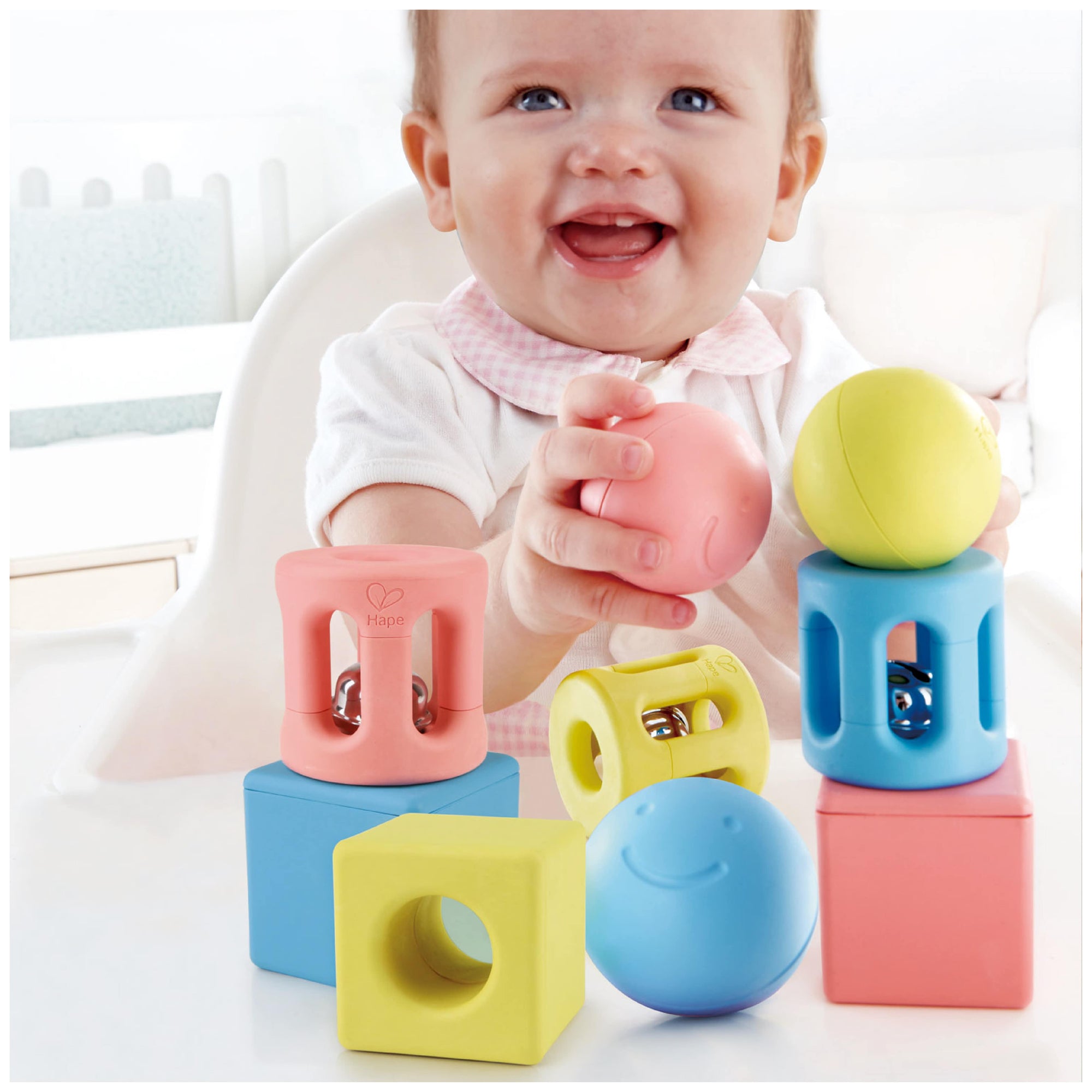 Hape Toys - Geometric Rattle Trio (0M+)