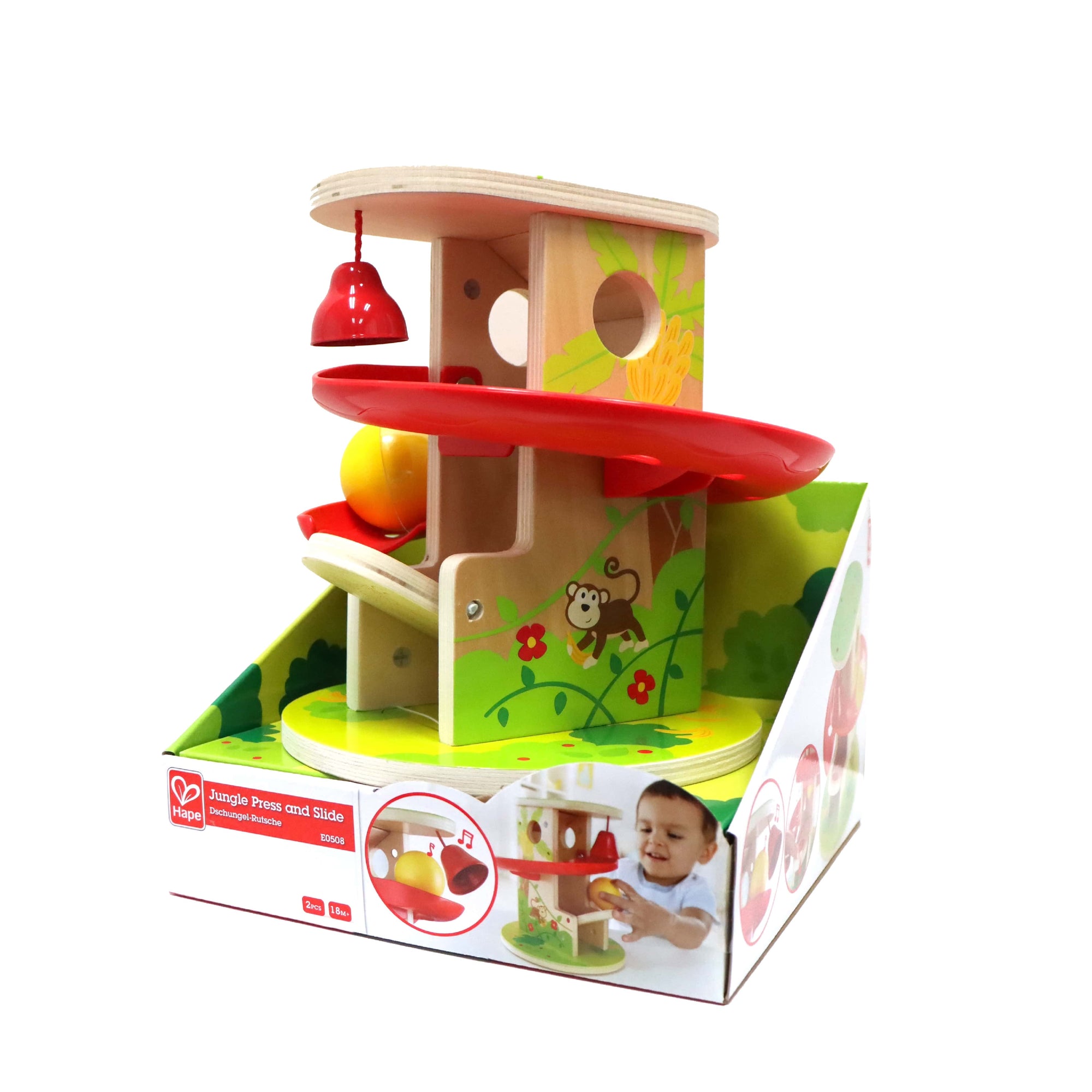 Hape Toys - Jungle Press and Slide (18M+)