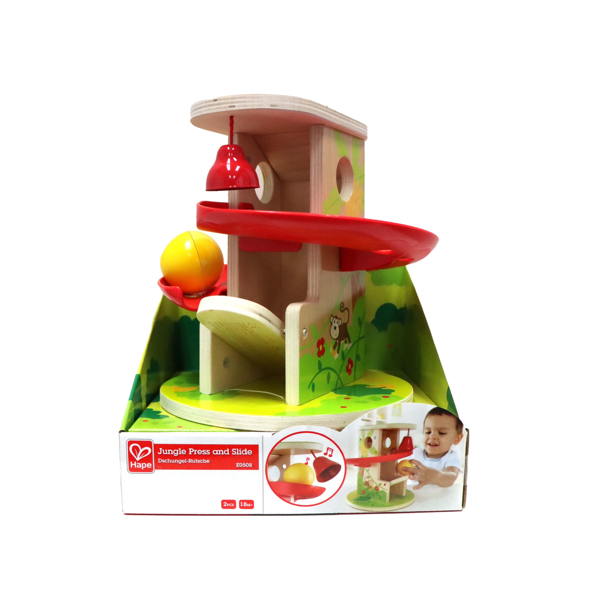 Hape Toys - Jungle Press and Slide (18M+)