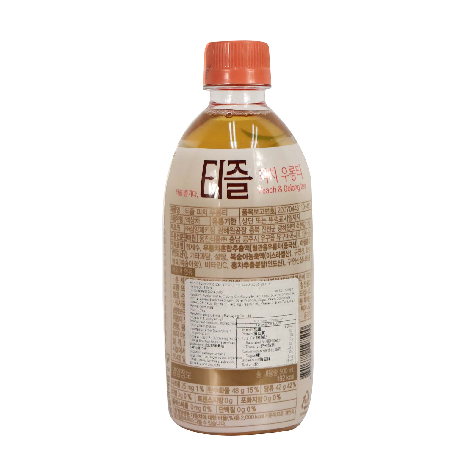 Woongjin Teazle Peach Oolong Tea 500ml 8603