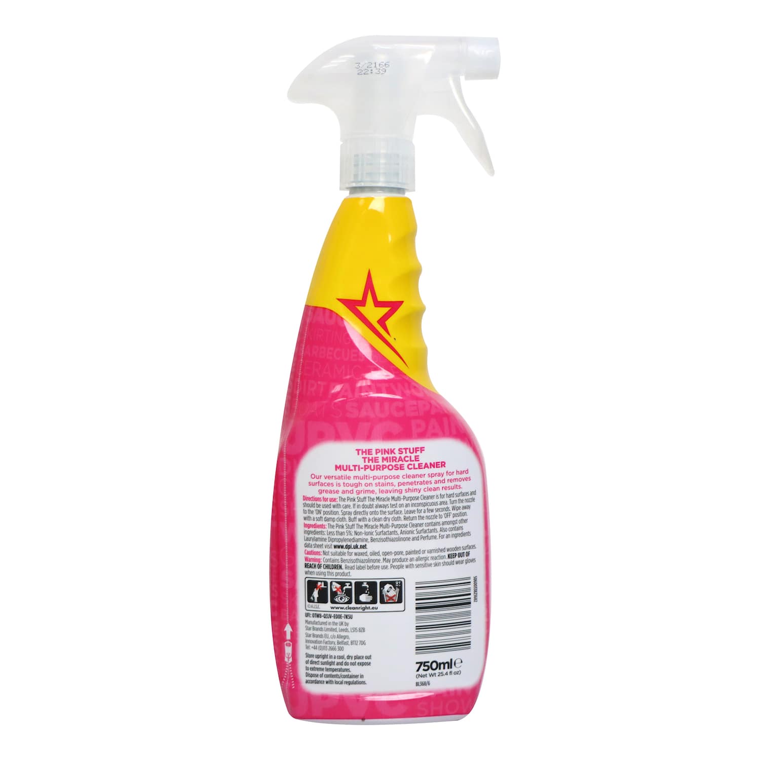  The Pink Stuff The Miracle Multi-Purpose Cleaner 750ml Spray  WHIGT, 26 Fl Oz (Pack of 3) : Health & Household